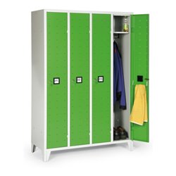 Portofino Kleiderschrank de luxe m.Füßen 4 Abteilen Abteilbreite 300 mm