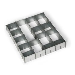 Taurotrade Einteilungsset Stahlblech verzinkt für Schublade Lochplattenschrank