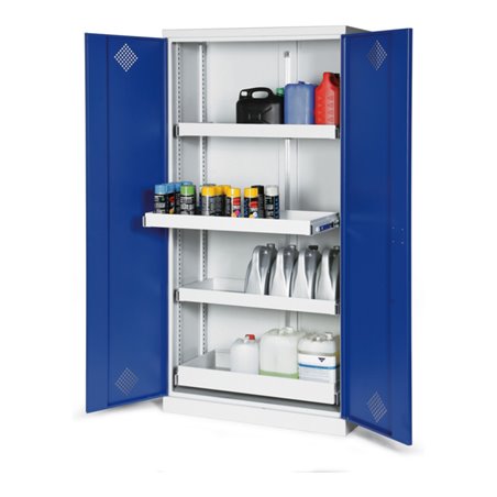 Taurotrade Umweltschrank zweitürig 1950x950 mm mit4 Wannen (inkl. Bodenwanne)