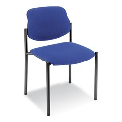 Taurosit Besucherstuhl Styl ohne Armlehnen Gestell schwarz Bezug blau