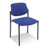 Taurosit Besucherstuhl Styl ohne Armlehnen Gestell schwarz Bezug blau