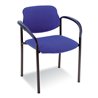 Taurosit Besucherstuhl Styl mit Armlehnen Gestell schwarz Bezug blau