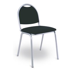 Taurosit Besucherstuhl Ariosa Gestell alusilber Bezug schwarz