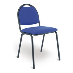 Taurosit Besucherstuhl Ariosa Gestell schwarz Bezug blau