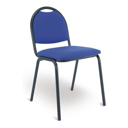 Taurosit Besucherstuhl Ariosa Gestell schwarz Bezug blau