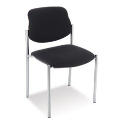 Taurosit Besucherstuhl Styl ohne Armlehnen Gestell verchromt Bezug schwarz