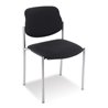 Taurosit Besucherstuhl Styl ohne Armlehnen Gestell verchromt Bezug schwarz