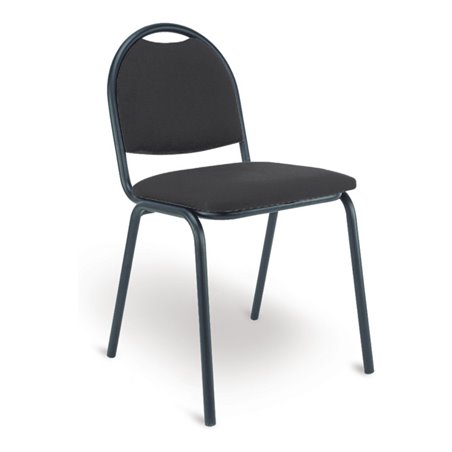 Taurosit Besucherstuhl Ariosa Gestell schwarz Bezug schwarz