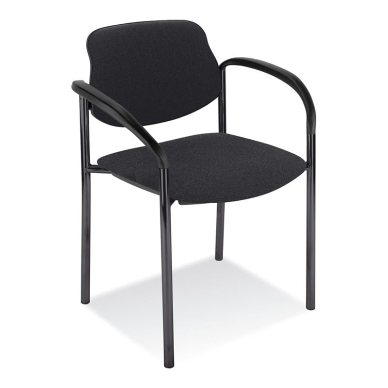 Taurosit Besucherstuhl Styl mit Armlehnen Gestell schwarz Bezug schwarz