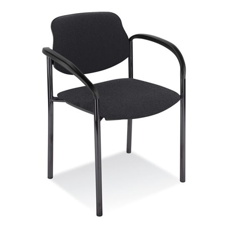 Taurosit Besucherstuhl Styl mit Armlehnen Gestell schwarz Bezug schwarz