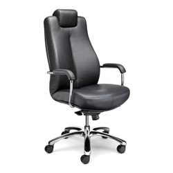 Taurosit Chefdrehstuhl Sonata XXL Echtleder mit fester Kopfstütze