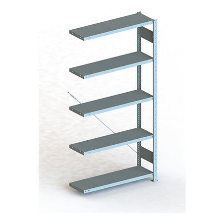 Meta Steckregal Anbauregal CLIP 150 S3 AR 2000 x 1000 x 300 mm 5 Böden, verzinkt zerlegte Rahmen