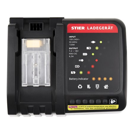 STIER Akku-Ladegerät für Makita Akkus 14,4 - 18 V