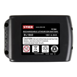 STIER Akku für Makita Typ BL1860, 6,0 Ah, 18 V