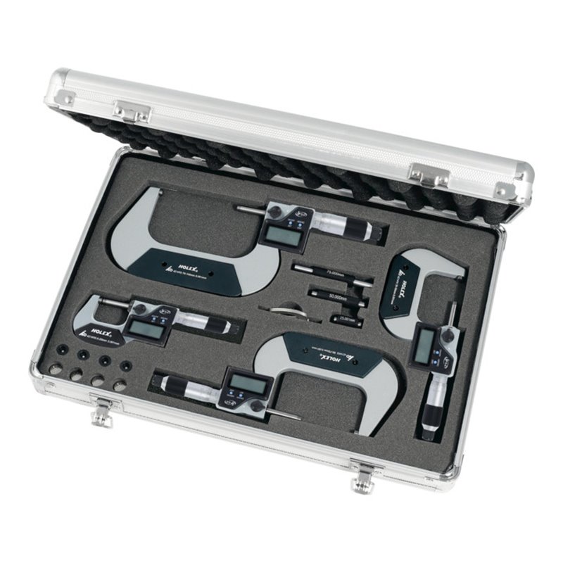 HOLEX Digitaler Bügelmessschrauben-Satz 0-100 mm