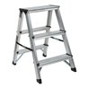 STIER Klapptritt 2x3 Stufen beidseitig begehbar Tragfähigkeit 150 kg DIN EN 131