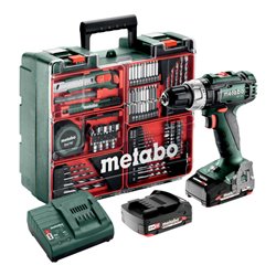 Metabo Akku-Schlagbohrschrauber SB 18 L Mobile Werkstatt Mobile Werkstatt Kunststoffkoffer 18V 2x2Ah Li-Power + SC 30