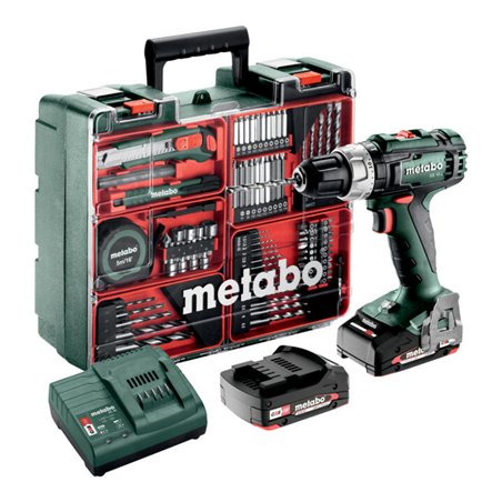 Metabo Akku-Schlagbohrschrauber SB 18 L Mobile Werkstatt Mobile Werkstatt Kunststoffkoffer 18V 2x2Ah Li-Power + SC 30