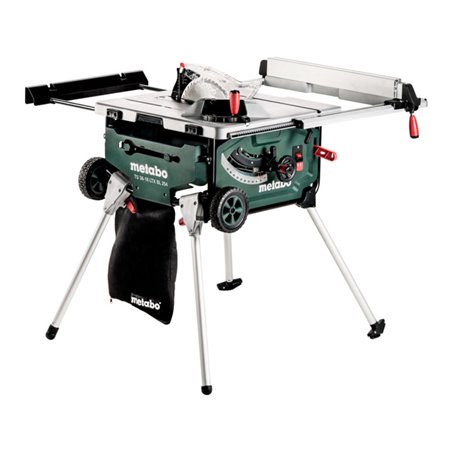 Metabo Akku-Tischkreissäge TS 36-18 LTX BL 254 + Untergestell und Trolleyfunktion + 4x18V/ + ASC Ultra