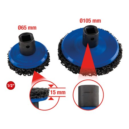 KS Tools Radnabenschleifer-Satz, Ø 65 / 105 mm, 2-teilig