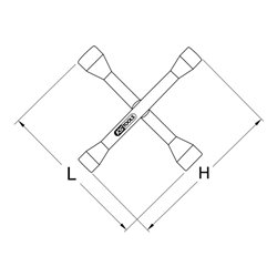 KS Tools Gasrohr-Stopfenschlüssel, 4 Funktionen
