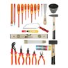 KS Tools Basic Elektriker-Werkzeugkoffer, Rinderlederkoffer, 30-teilig