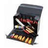 KS Tools Basic Elektriker-Werkzeugkoffer, Rinderlederkoffer, 30-teilig