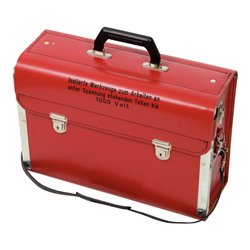 KS Tools Werkzeugkoffer, leer, Leder, Vorderwand abklappbar