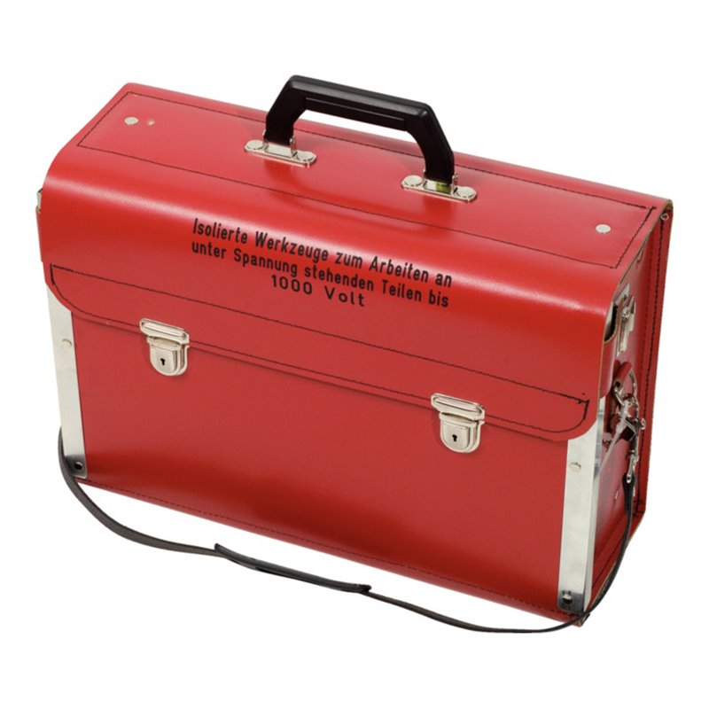 KS Tools Werkzeugkoffer, leer, Leder, Vorderwand abklappbar