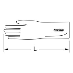 KS Tools Isolierter Elektriker-Schutzhandschuh Naturlatex, Größe 10, Prüfzertifikat 1000V