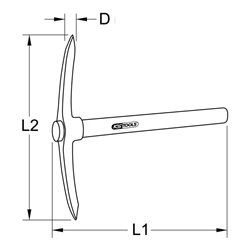 KS Tools Spitzhacke, 700g