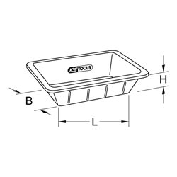 KS Tools Mörtelkübel, 40 Liter, Vollgummi
