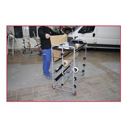 KS Tools Papierwagen mit 3 Ebenen