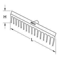 KS Tools Rechen mit Kratzeisen für Beton und Bitumen, 460mm