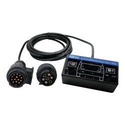 KS Tools 12V Zugwagentester / Prüfgerät für Anhängersteckdosen-Satz 7 + 13-polig, 2-teilig