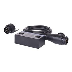 KS Tools 12V Zugwagentester / Prüfgerät für Anhängersteckdosen-Satz 7 + 13-polig, 2-teilig