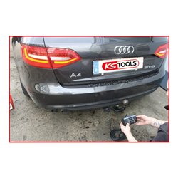 KS Tools 12V Zugwagentester / Prüfgerät für Anhängersteckdosen-Satz 7 + 13-polig, 2-teilig