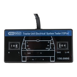 KS Tools 12V Zugwagentester / Prüfgerät für Anhängersteckdosen-Satz 7 + 13-polig, 2-teilig