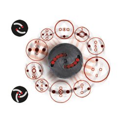 KS Tools Universal Bremskolben-Rückstell-Werkzeug-Satz mit Druckluftspindel, 3-tlg.