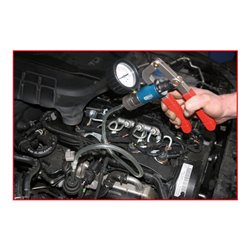 KS Tools KFZ Druck- und Unterdruckpumpen-Satz, 7-teilig