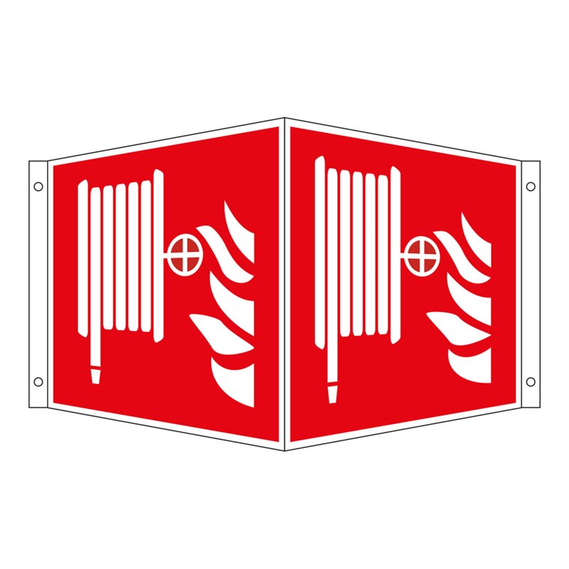 Eichner Brandschutz-Winkelschild Löschschlauch Alu