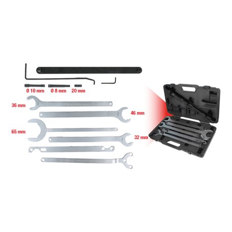 KS Tools Lüfter-Naben-Schlüssel-Satz, 12-teilig