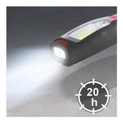 KS Tools Mobile LED Werkstatt-Handlampe mit 39 (30+9) ultrahellen LEDs