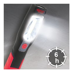 KS Tools Mobile LED Werkstatt-Handlampe mit 39 (30+9) ultrahellen LEDs