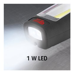 KS Tools Mobile LED Werkstatt-Handlampe mit 39 (30+9) ultrahellen LEDs