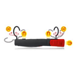 KS Tools Mobile LED Werkstatt-Handlampe mit 39 (30+9) ultrahellen LEDs