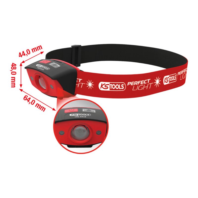 KS Tools perfectLight Kopflampe mit Bewegungssensor 120 Lumen