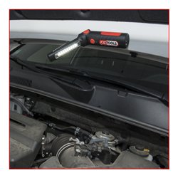 KS Tools LED-Akku-Arbeitslampe, knickbar, 9 + 1 LEDs