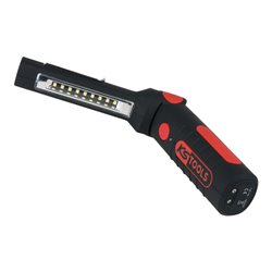 KS Tools LED-Akku-Arbeitslampe, knickbar, 9 + 1 LEDs