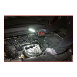 KS Tools LED-Akku-Arbeitslampe, knickbar, 9 + 1 LEDs